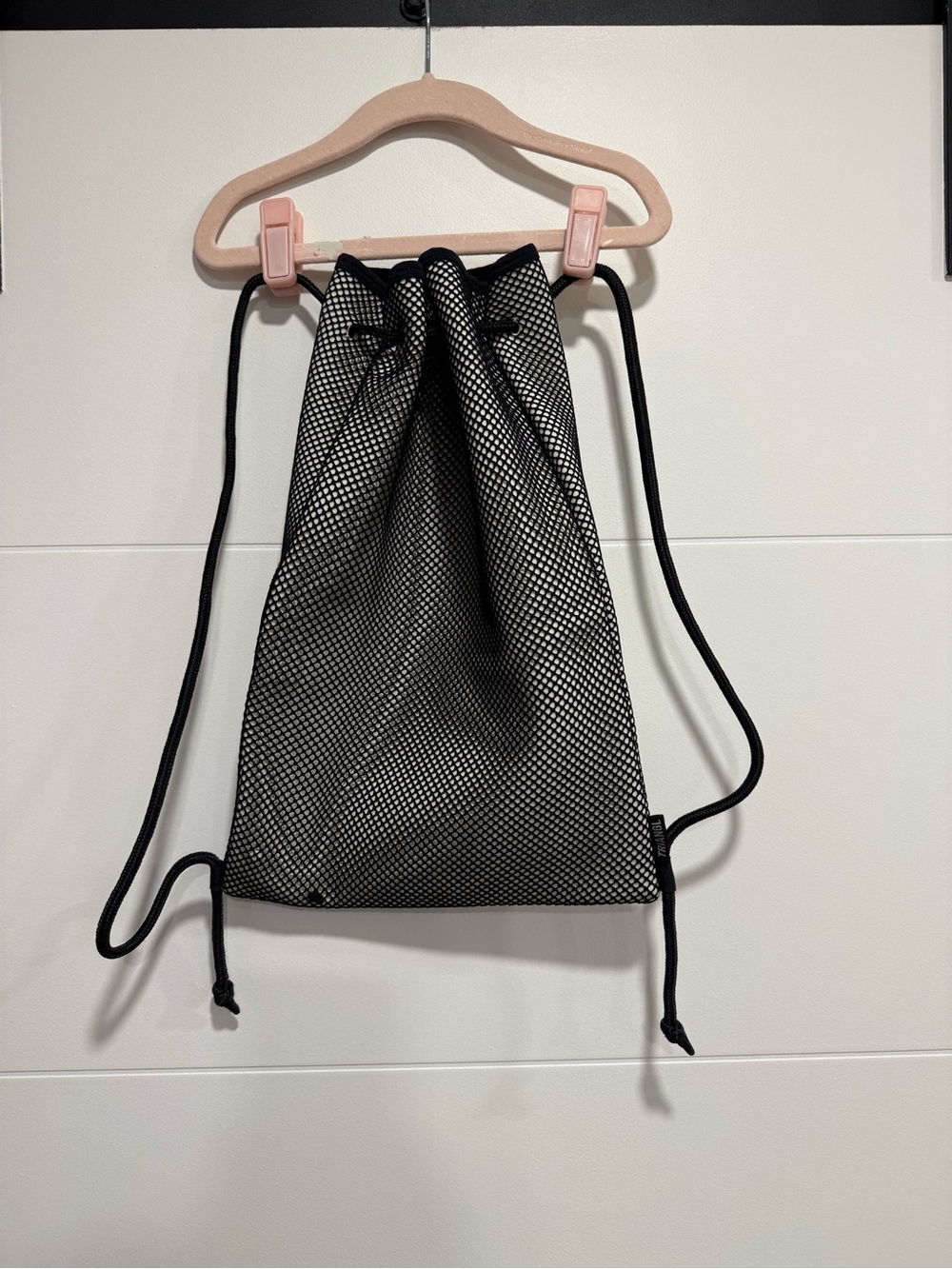 Triangl - Black Mesh Drawstring Backpack